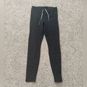 Yogalicious Charcoal Leggings with Light Gray Tie